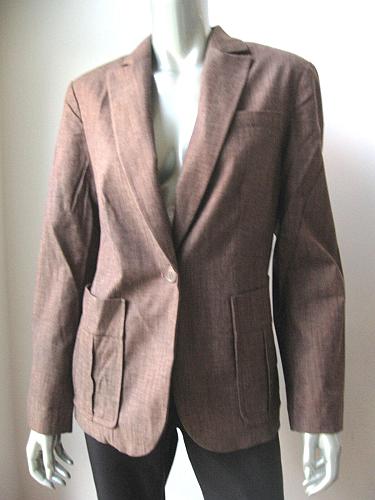 Worthington NEW Women Brown Lined Long Sleeves 2Pocket 1Button Front Blazer M PR