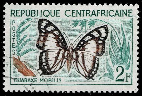 Central African Republic #6 Charaxes nobilis; CTO |CAF0006-01XRS
