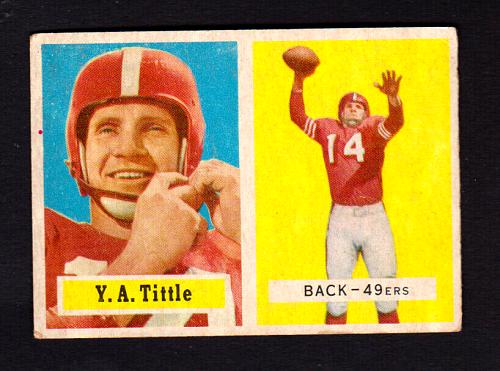 1957 Football Topps #30 Y.A. Tittle San Francisco 49ers