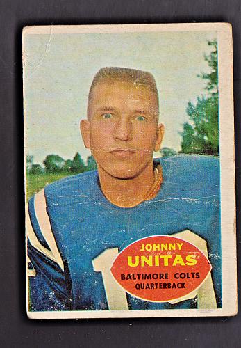 1960 Topps #1 Johnny Unitas Baltimore Colts HOF
