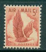 C50 5c Eagle Fine MNH Plt/4 UR 26053 F09469