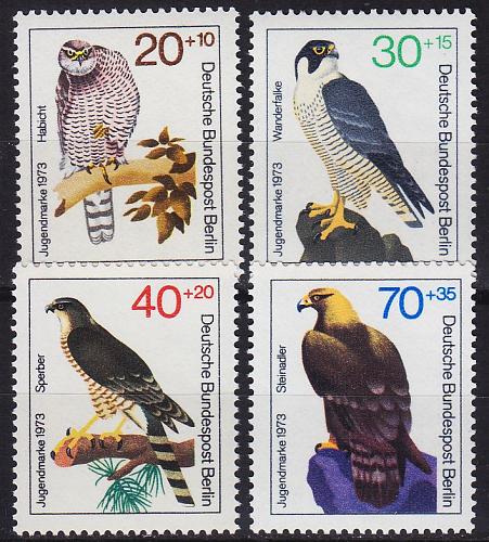 GERMANY BERLIN [1973] MiNr 0442-45 ( **/mnh ) Vögel