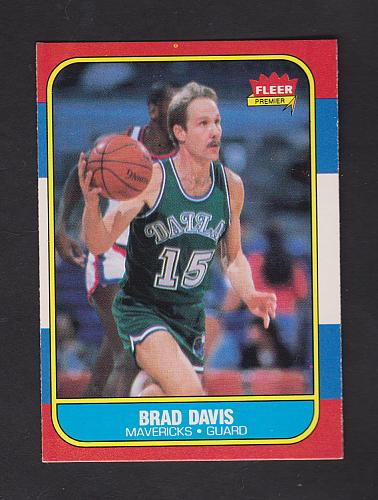 1986 Fleer Basketball #22 Brad Davis Mavericks NM