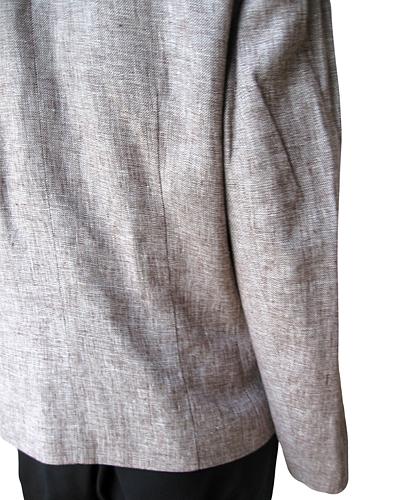 W2 Jones New York NEW Women's Cocoa 1-Button Long Sleeves Lined Linen Blazer 14W