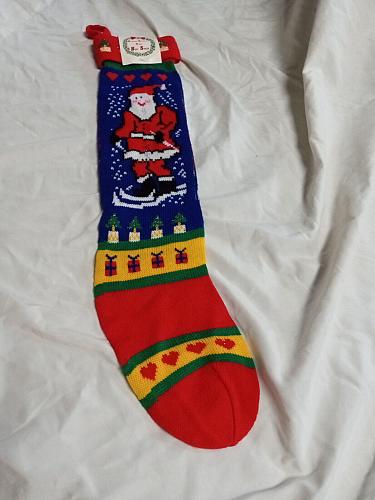 Santa's Stuffer The "Big Sock" Knit Christmas Stocking- Brand NEW