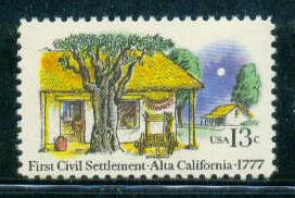 1725 13c First Civil Settlement Fine MNH Plt/4 UL 38209 F06666