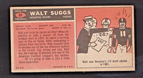 1965 Topps #84 Walt Suggs Oilers EX+