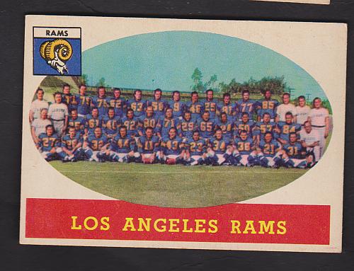 1958 Topps Football #85 Los Angeles Rams Team NM/MT