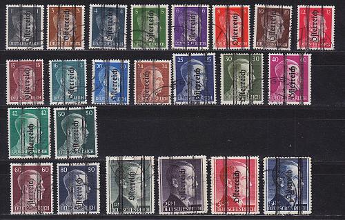 ÖSTERREICH AUSTRIA [1945] MiNr 0674-92 ( O/used ) geprüft, Attest