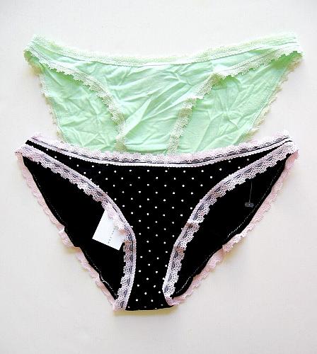 A049B Tart Intimates NEW Women's Ultra Soft Stretch Modal Lace Opening Bikinis S