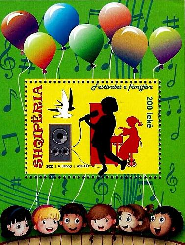 Albania Stamps 2022. Children's Music Festival. Block MNH