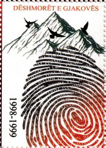 Kosovo Stamps 2018. Martyrs of Gjakova. Dove. Birds. Vignette MNH