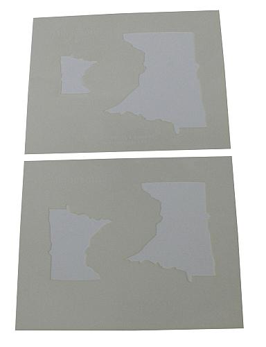 State of Minnesota Stencil 2 Piece Set- 4 Image Sizes