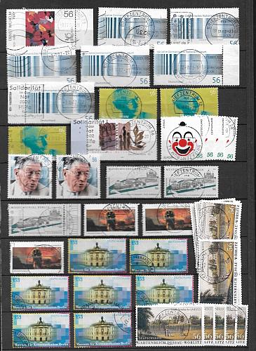 Germany 2002 used BIG card - inc HIGH VALUES all multiple - I