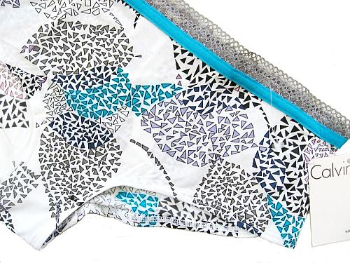A0514 Calvin Klein NEW D3151 Women's Abstract Geometry Prints Lace Waist Hipster