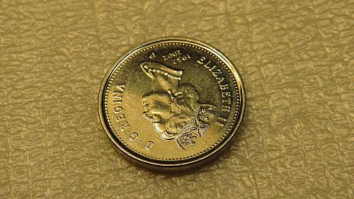 2002 P CANADA 5 Cents 5c Elizabeth II Golden Jubilee Nickel UNC 5Cent Coin