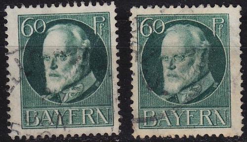 GERMANY Bayern Bavaria [1914] MiNr 0102 I, II ( O/used ) [01]