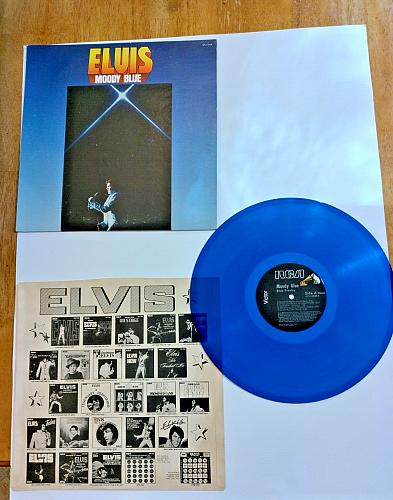Elvis Presley Moody Blue LP RCA AFL1-2428 Blue Vinyl