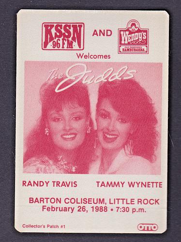 JUDDS TRAVIS WYNETTE Barton Coliseum Little Rock Otto Pass 1988 New Condition