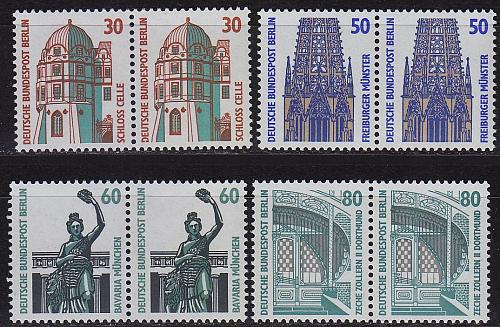 GERMANY BERLIN [1987] MiNr 0793-96 A ( **/mnh ) [01] Bauwerke