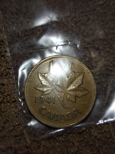 1941 Canada One Cent King George VI Canadian UNC Pennies 1cent 1c 1C 1penny MS++