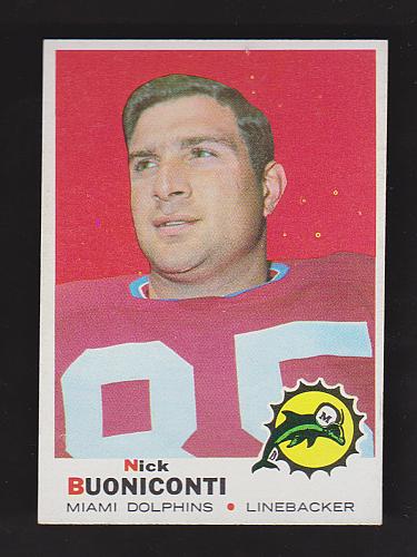 1969 Topps #192 Nick Buoniconti Dolphins NM-MT