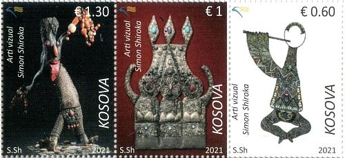 Kosovo Stamps 2021. Visual Art - Simon Shiroka. Set MNH