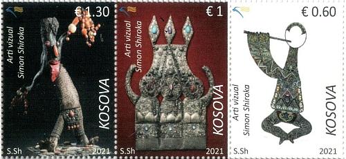 Kosovo Stamps 2021. Visual Art - Simon Shiroka. Set MNH