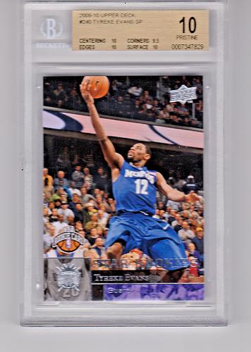 2009-10 Upper Deck #240 TYREKE EVANS Memphis Grizzlies Rookie BGS 10 Pristine