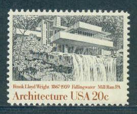 2019 20c Falling Waters Structure Fine MNH