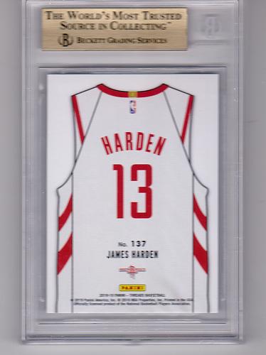 2017-18 Panini Select Silver Prizm #177 James Harden Houston Rockets PSA 9 Mint