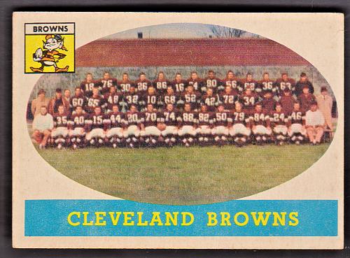 1958 Topps #9 Cleveland Browns Jim Brown Rookie Pictured NM