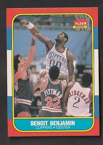 1986-87 Fleer #8 Benoit Benjamin Los Angeles Clippers RC Rookie NM-MT