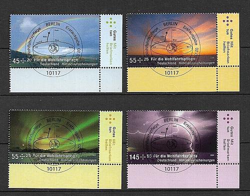 Germany used 2009 SET welfare semi-postal with gum cto Mi 2707 - 2710