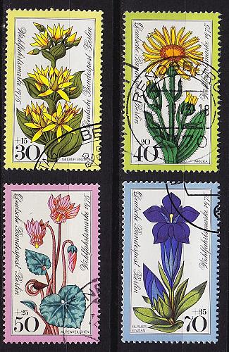 GERMANY BERLIN [1975] MiNr 0510-13 ( O/used ) Blumen