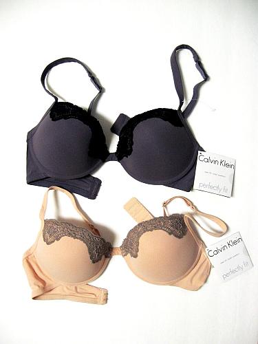 XB0070 Calvin Klein NEW F2808 Women's Peach Lace Seamless Push-Up Underwire Bra