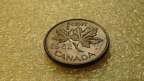 1962 Canada 1 cents 1 cent One Cent One Penny TONED RAINBOW UNC COIN RARE HARP