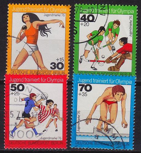 GERMANY BERLIN [1976] MiNr 0517-20 ( O/used ) Sport