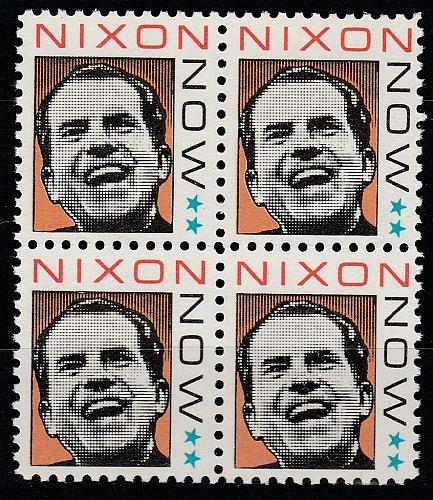 NIXON NOW POSTER STAMPS 4-block