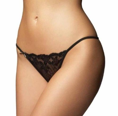 A503 Le Mystere NEW No.9 Scarlett Sheer Floral Embroidery Lace Mesh Bikini Thong