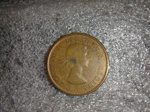 1963 Canada 1 Cent One Cent Brz Cop Elizabeth II 1st portrait W/Mint Error Thin