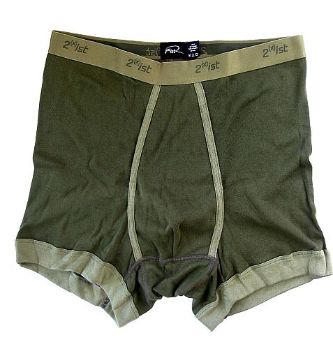 X319 Vintage 2(x)ist NEW Men's Olive Grn Logo Sport Waistband Knit Boxer Brief L