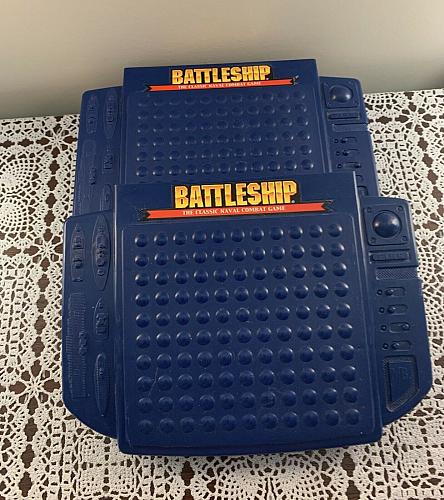 Milton Bradley Battleship Game Genuine Two Replacement Boards Spare Parts Blue