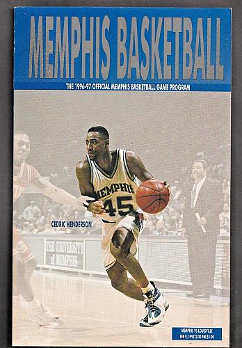 1996 - 97 Memphis Tigers Basketball Team Program