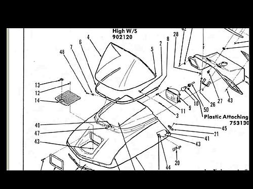 SCORPION WHIP SNOWMOBILE PART MANUALs 1975 1976 1977 340 440 Pararail Paraslide