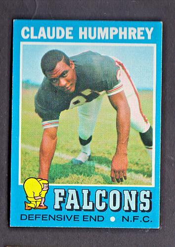 1971 Topps Football #218 Claude Humphrey Falcons NM/MT