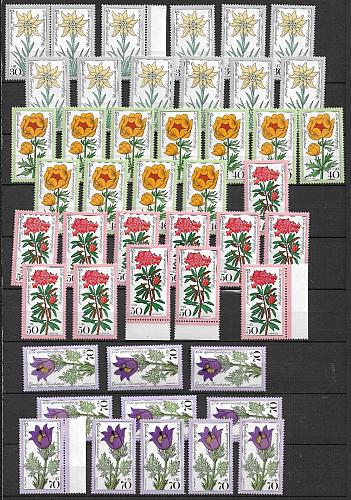 Germany 1975 - SET welfare - semi-postal - Mi 867 - 870 - multiple