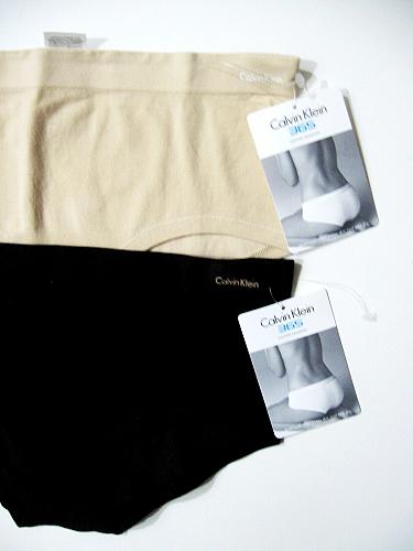 A041H Calvin Klein NEW RealCoolCotton Women's Seamless Hipsters D1305 Black Nude