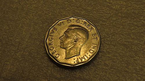 1947 Canada 5 Cent 5c 5cent Five Cent King George VI Nickel No Maple Leaf