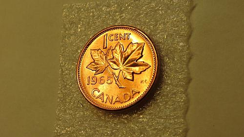 1965 Canada 1 cents 1 cent 1c One Cent Penny GEM BU UNC Elizabeth II VAR2 SBB5
